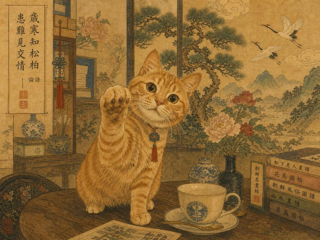 Korean Minhwa Folk Painting Style after example 2
