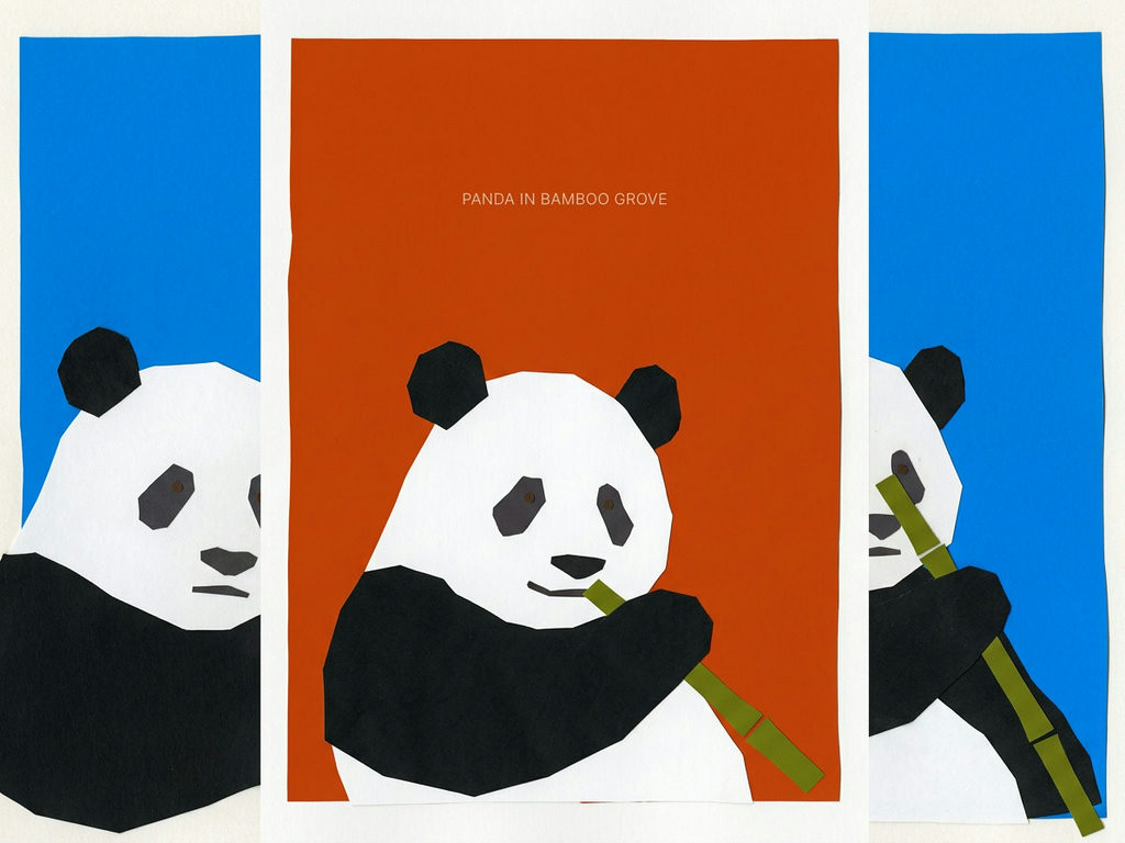 Hand-Cut Paper Collage Poster after example 2
