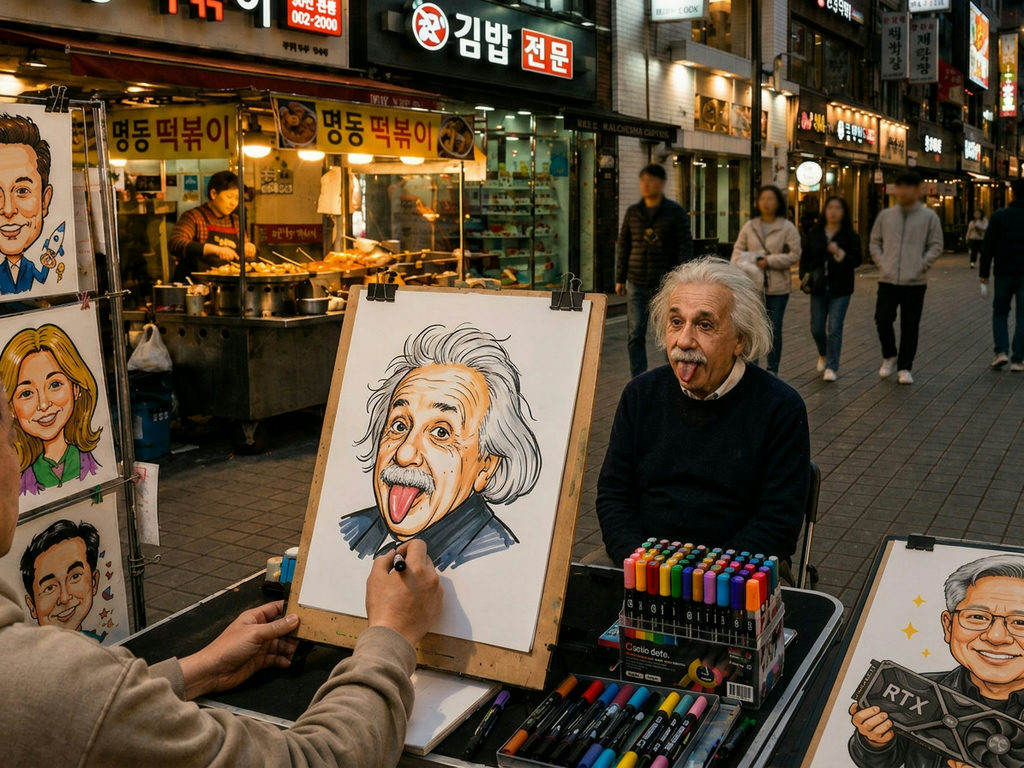 Seoul Street Caricature after example 2