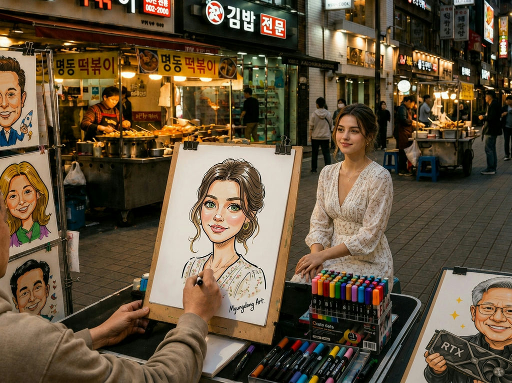 Seoul Street Caricature after example